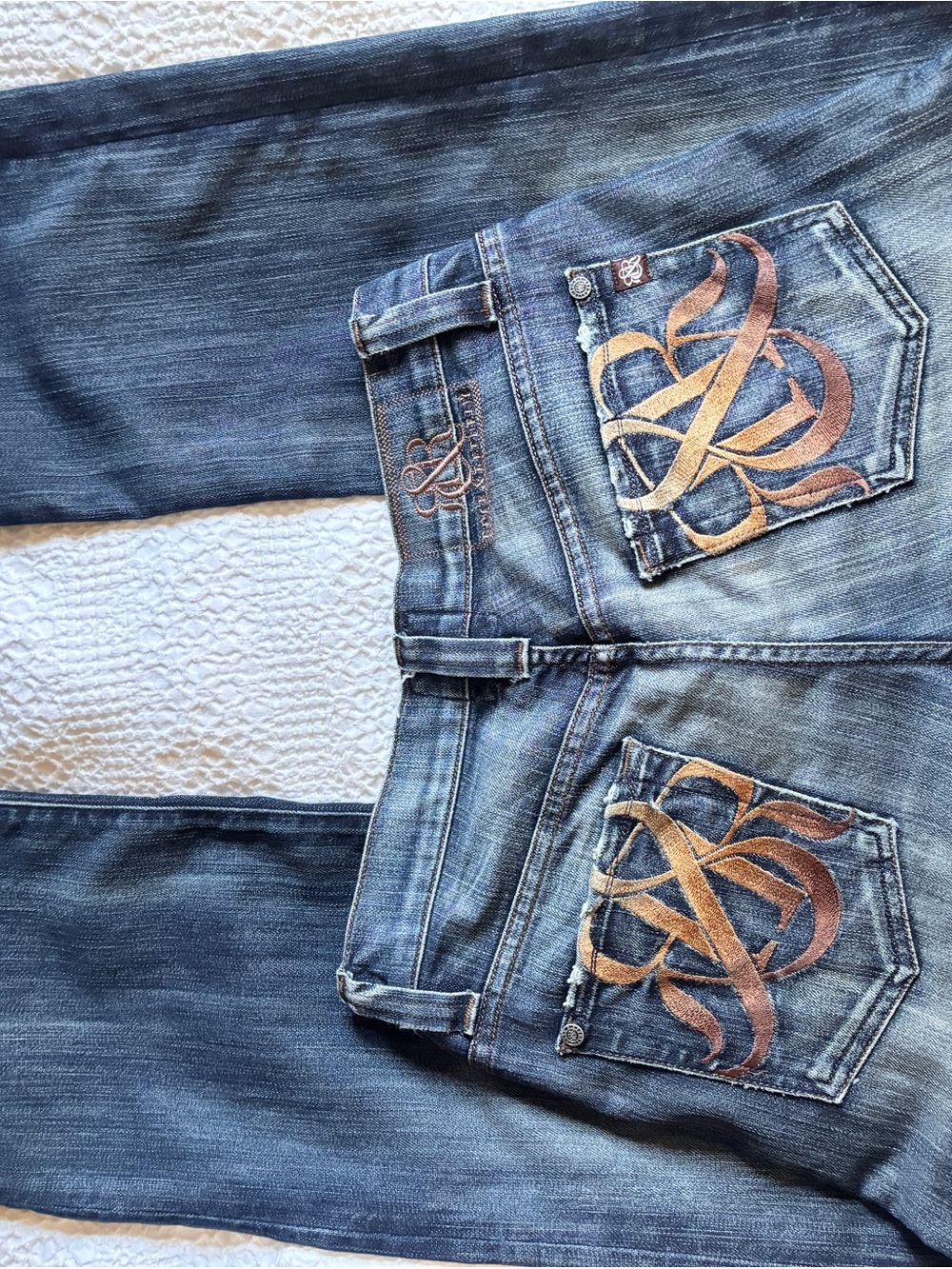 Rock & Republic Men's Relaxed Jeans with Copper Embroidered Back Pockets